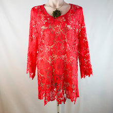 Load image into Gallery viewer, Red Lace Tunic
